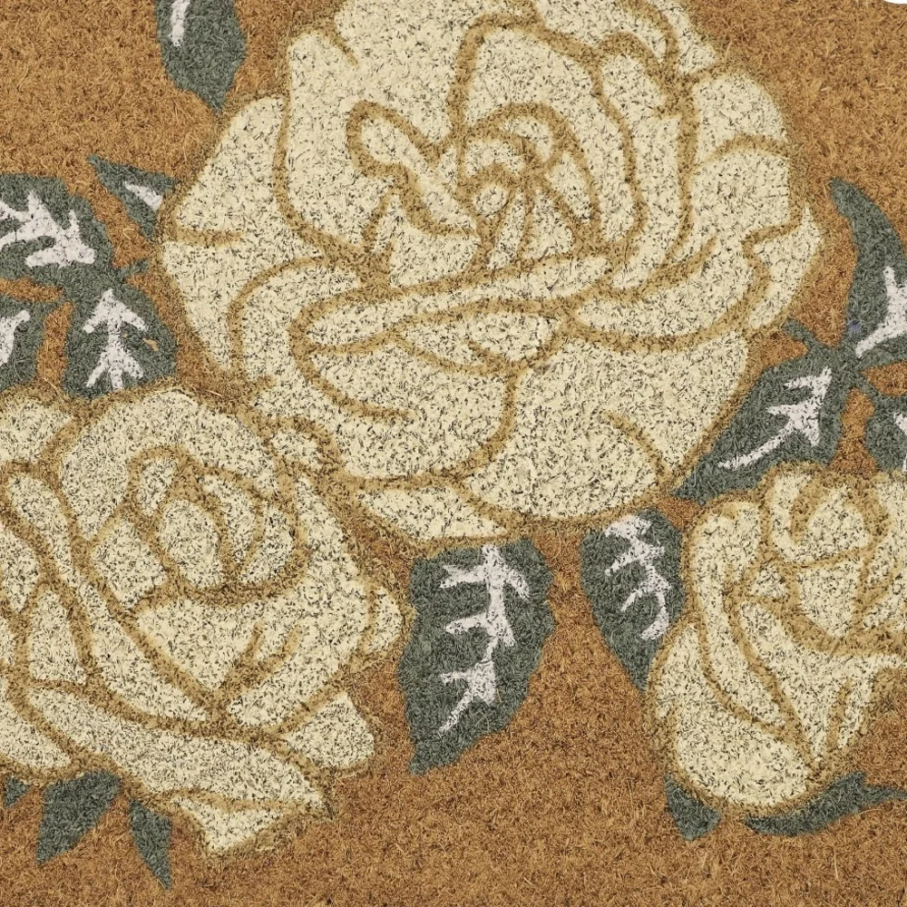 My Texas House Multi Dainty Rose Outdoor Coir Mat, 18”x30”